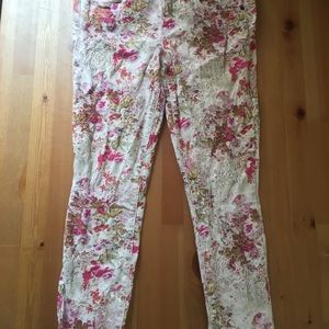 Pink Flower Jeans